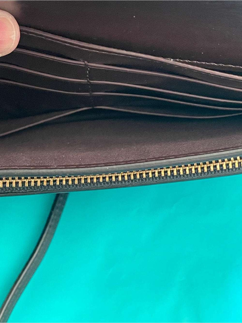 COACH Hayden Black Leather Crossbody with Gold Stud Accents - Picture 5 of 10